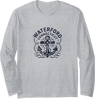 Waterford Connecticut Anchor Rope Nautical Unisex T-shirt, Sweatshirt, Hoodie (1)