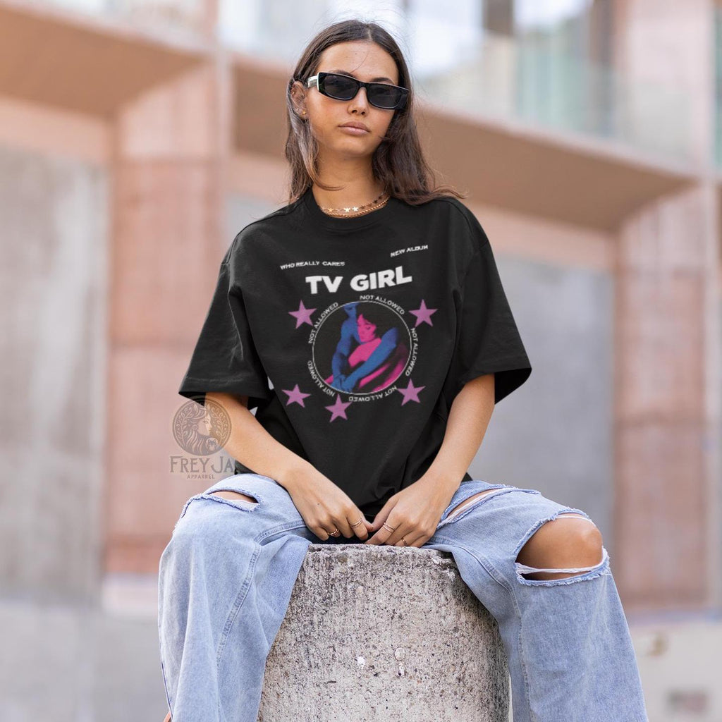 Tv Girl Indie Music Band Merch Really Cares Album Tee French Exit Tv Girl Fans (2)
