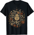 Medusa Boho Vintage Botanical Snake Goddess Witchy Unisex T-shirt, Sweatshirt, Hoodie (1)