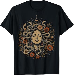 Medusa Boho Vintage Botanical Snake Goddess Witchy Unisex T-shirt, Sweatshirt, Hoodie (1)