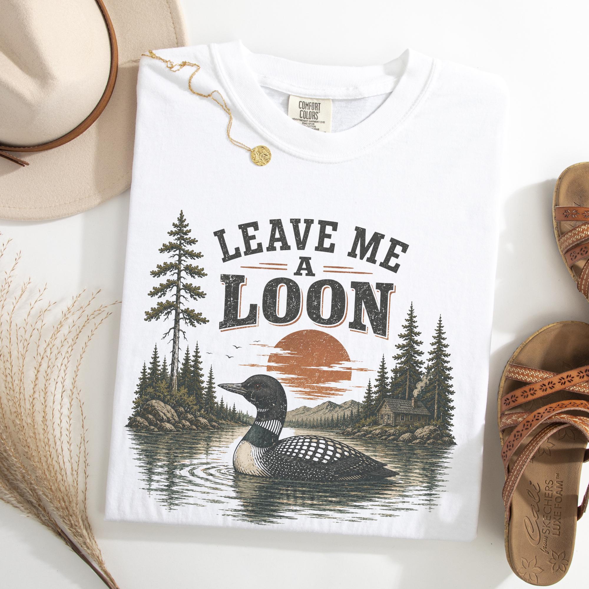 Leave Loon Bird Lover Minimalist Nature Outdoor Loon Unisex T-shirt, Sweatshirt, Hoodie (2)
