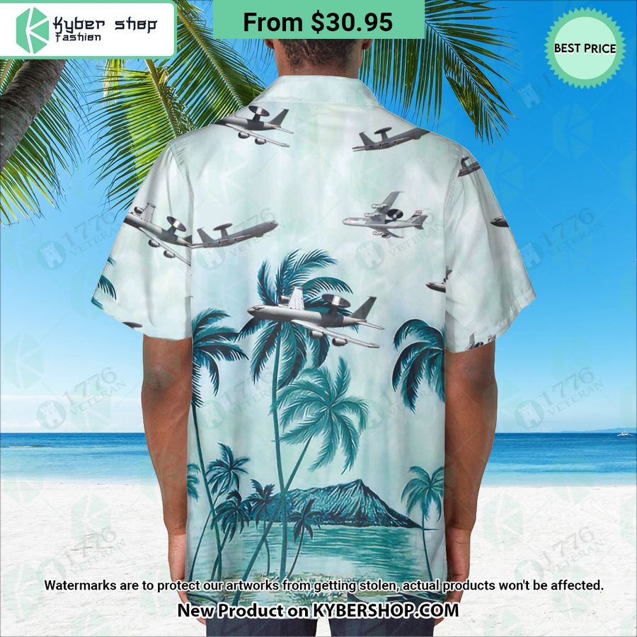E-3 Sentry Palm Hawaiian Shirt