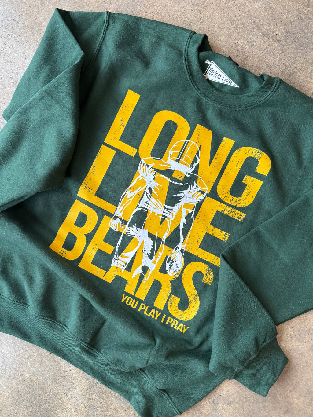 Custom Long Live Football Sweatshirt | Gameday School Spirit