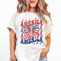 America Bow White T-Shirt, Bella Canvas