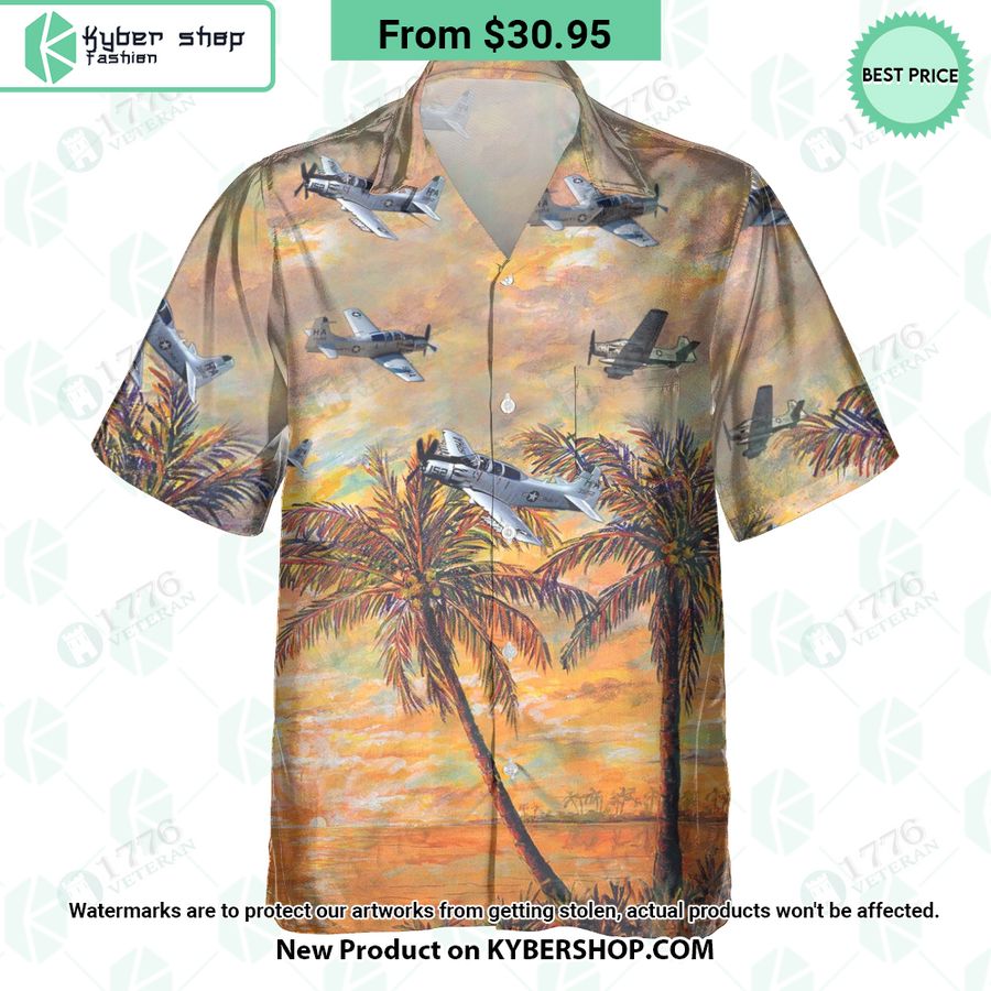 EA-1F Skyraider Hawaiian Shirt