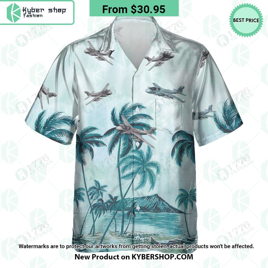 EA-6B Prowler Palm Hawaiian Shirt