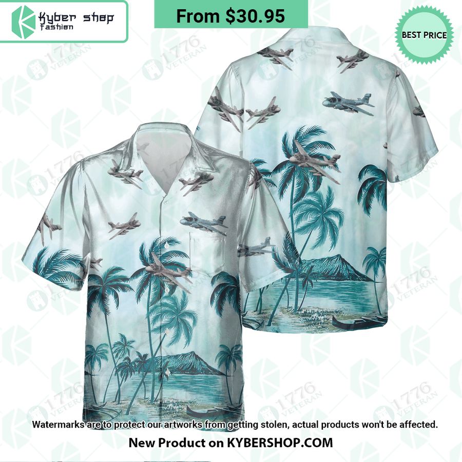 EA-6B Prowler Palm Hawaiian Shirt