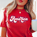 Retro America Premium Red T-Shirt