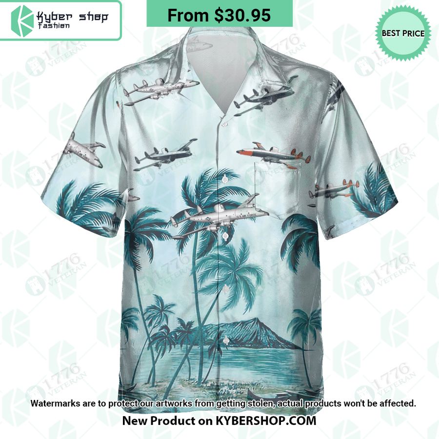 EC-121 Warning Star Palm Hawaiian Shirt