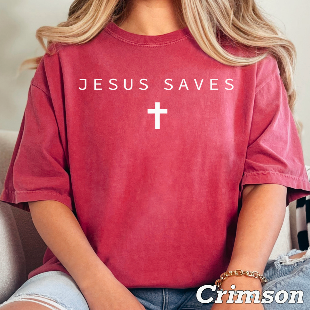 Jesus Saves Christian Graphic Shirt | Comfort Color