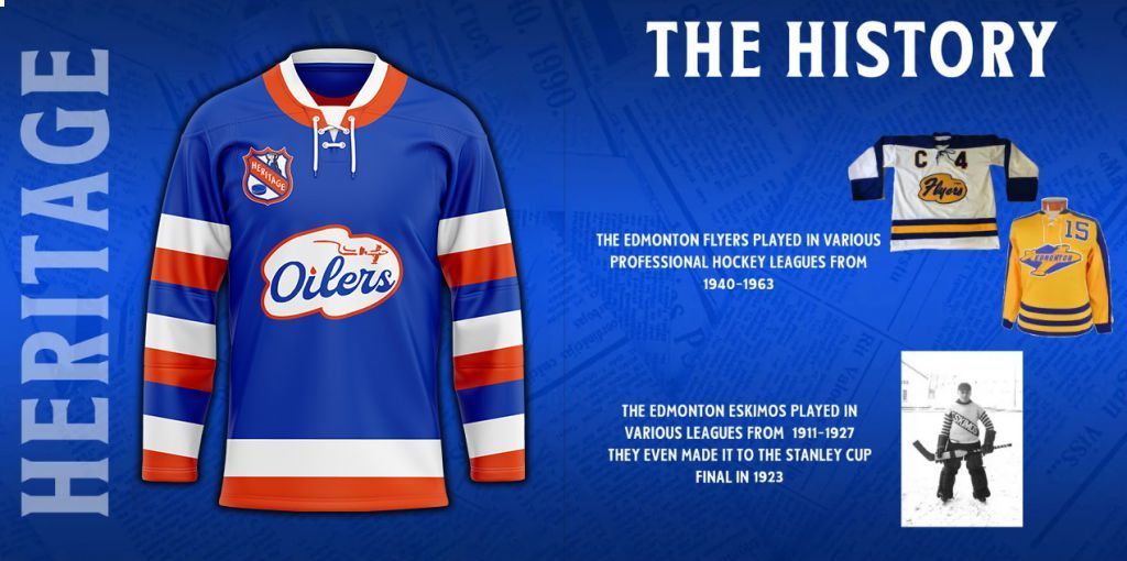 Edmonton Oilers Heritage Concepts team logo Hockey Jersey