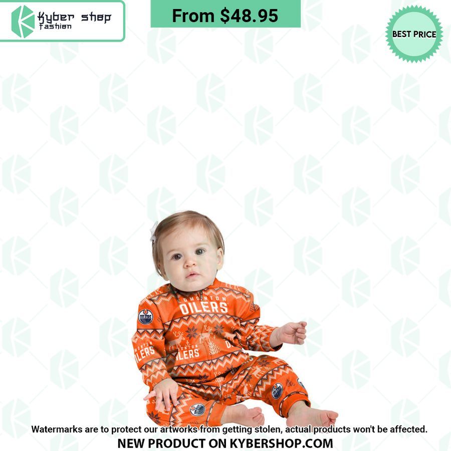 Edmonton Oilers NHL Family Holiday Pajamas Set