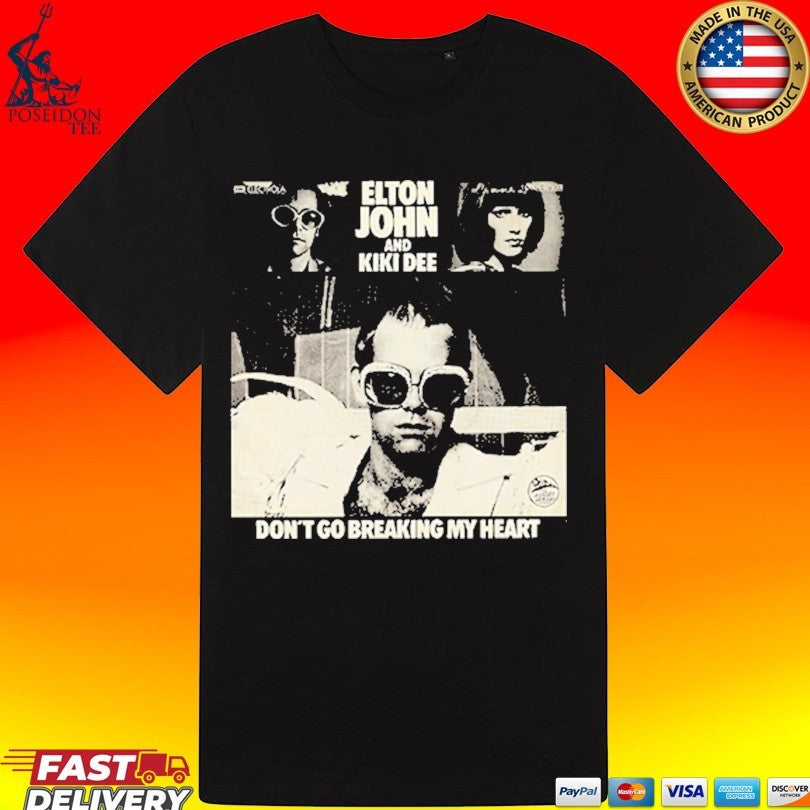 Elton John And Kiki Dee Don’t Go Breaking My Heart Charcoal T-shirt