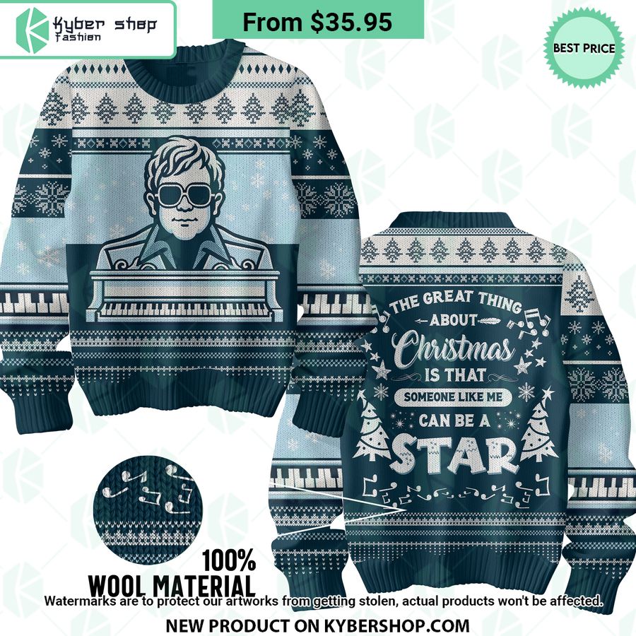 Elton John Christmas Sweater