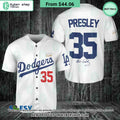 Elvis Presley Los Angeles Dodgers Baseball Jersey