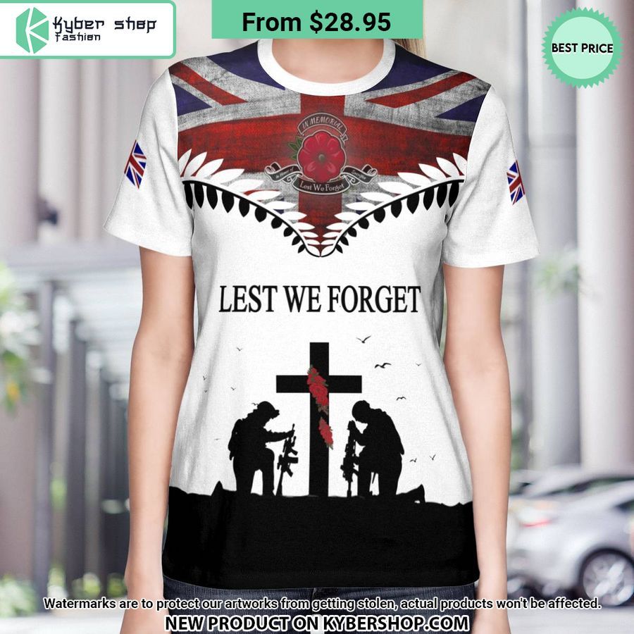 England Flag Lest We Forget Shirt, Hoodie