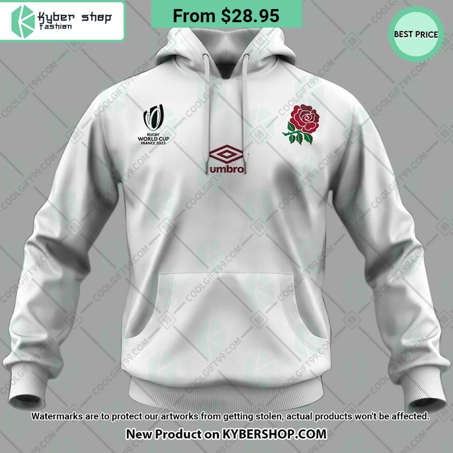 England Rugby Home Jersey Rugby World Cup 2023 CUSTOM Hoodie