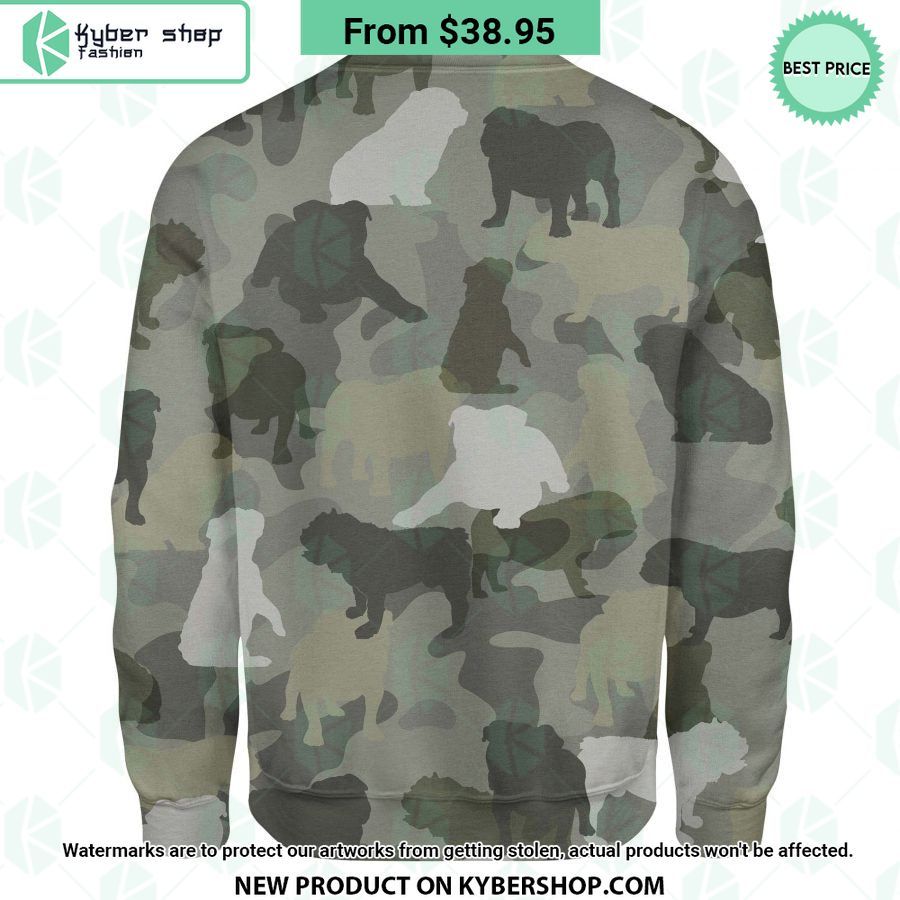 English Bulldog Camo Sweatshirt