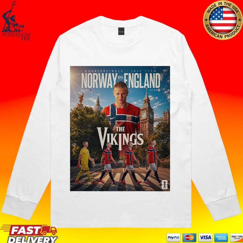 Erling Haaland Norway Vs England 2026 World Cup Quarterfinals Abbey Road T-shirt