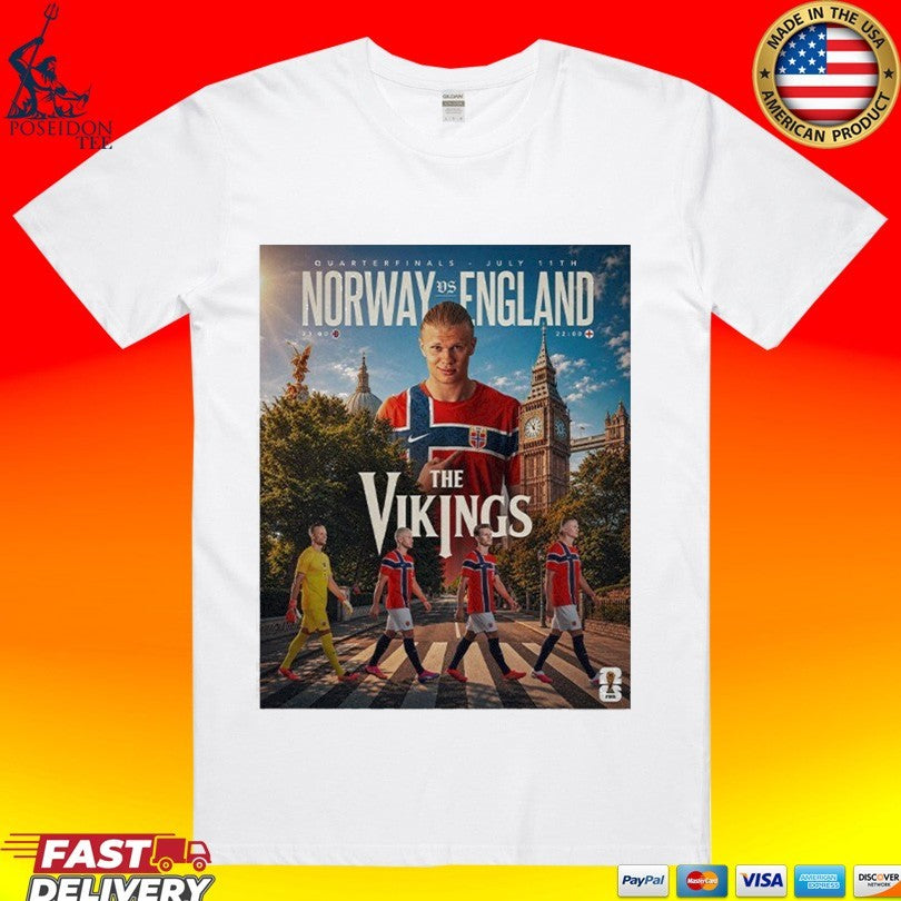 Erling Haaland Norway Vs England 2026 World Cup Quarterfinals Abbey Road T-shirt