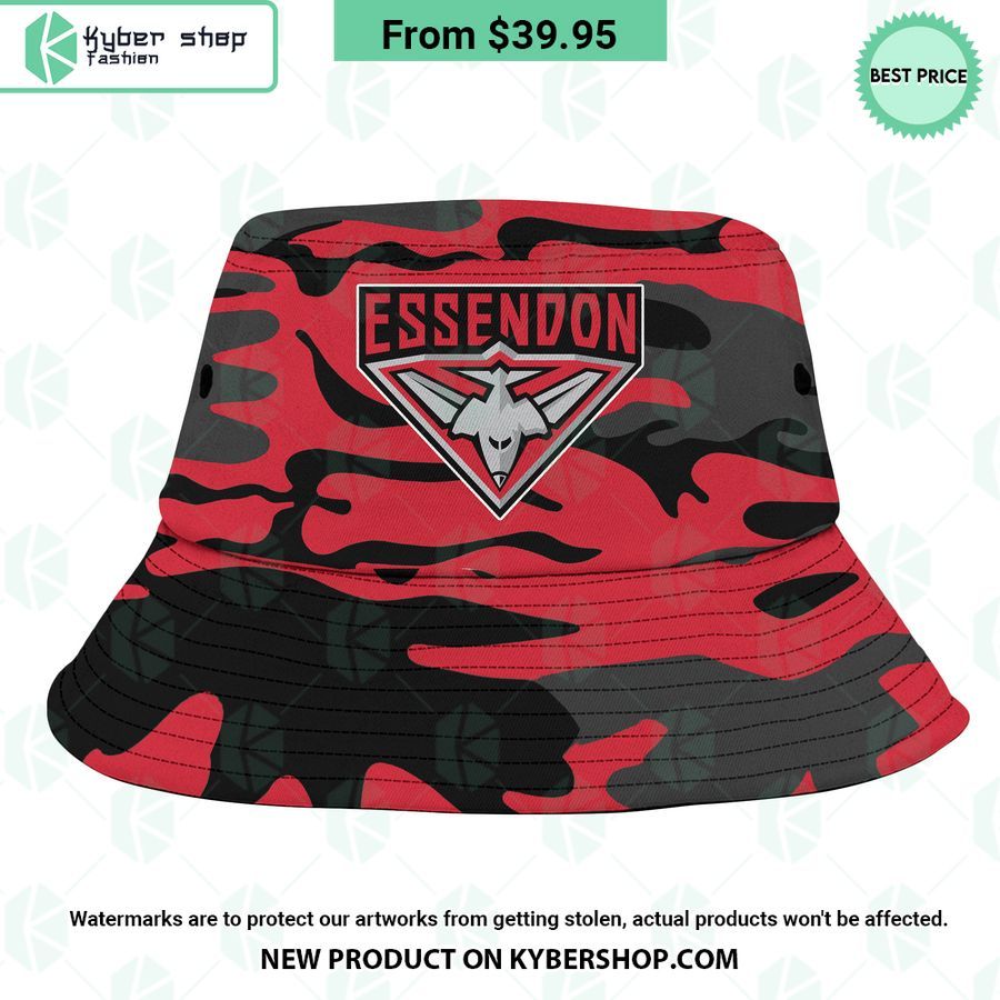 Essendon Football Club Camo Bucket Hat