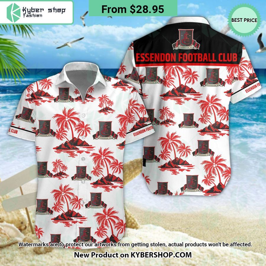 Essendon Football Club Hawaiian Shirt Shorts