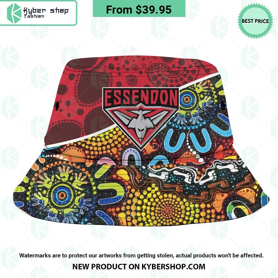 Essendon Football Club Indigenous Pattern Bucket Hat