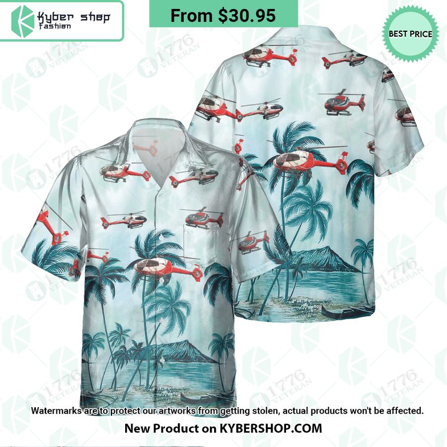 Eurocopter EC120 Colibri Palm Hawaiian Shirt