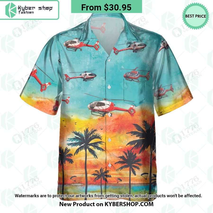 Eurocopter EC120 Colibri Sunset Hawaiian Shirt