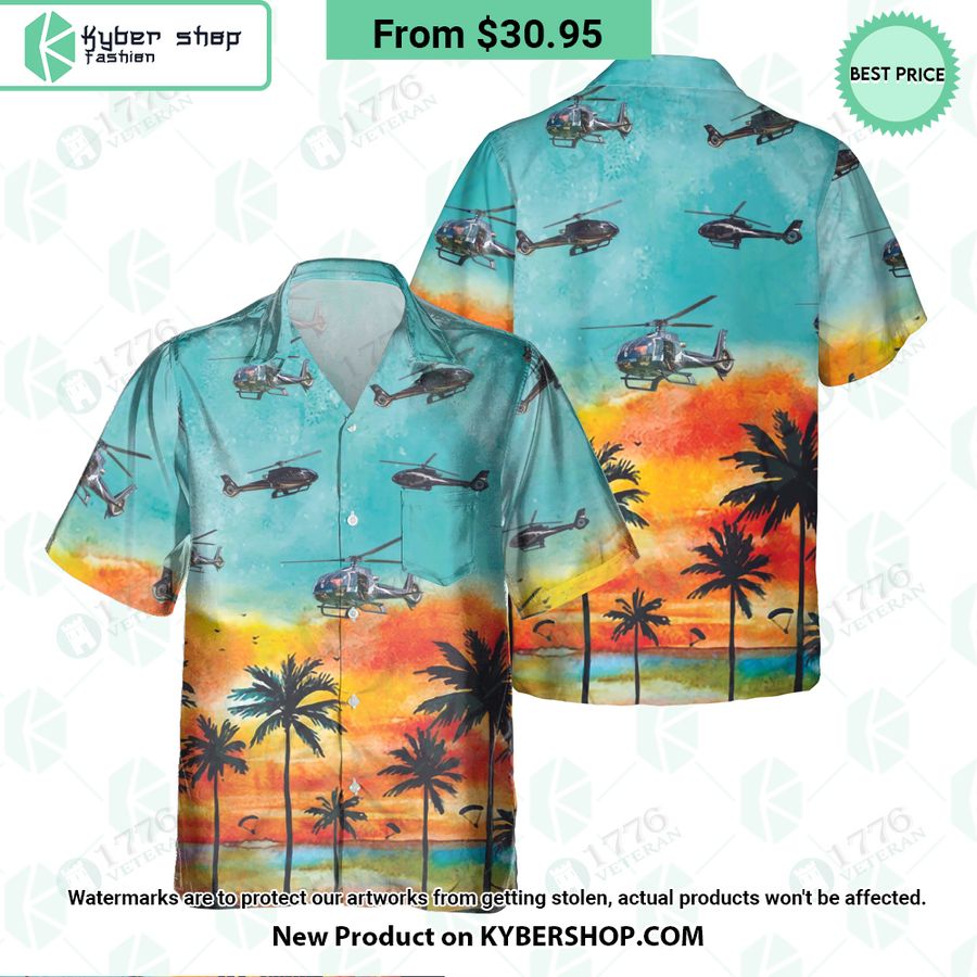 Eurocopter EC130 Sunset Hawaiian Shirt