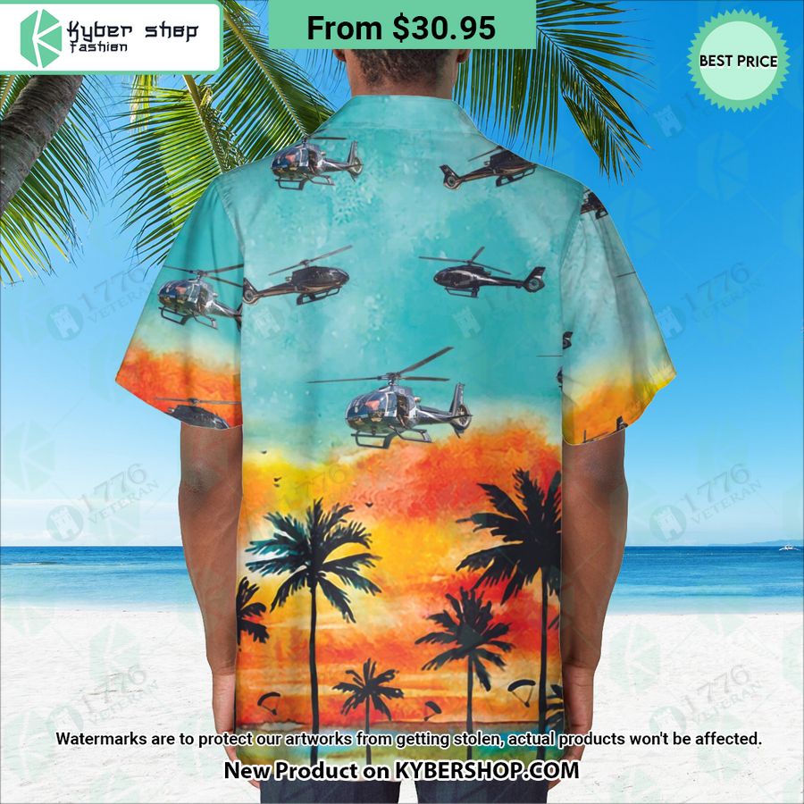 Eurocopter EC130 Sunset Hawaiian Shirt