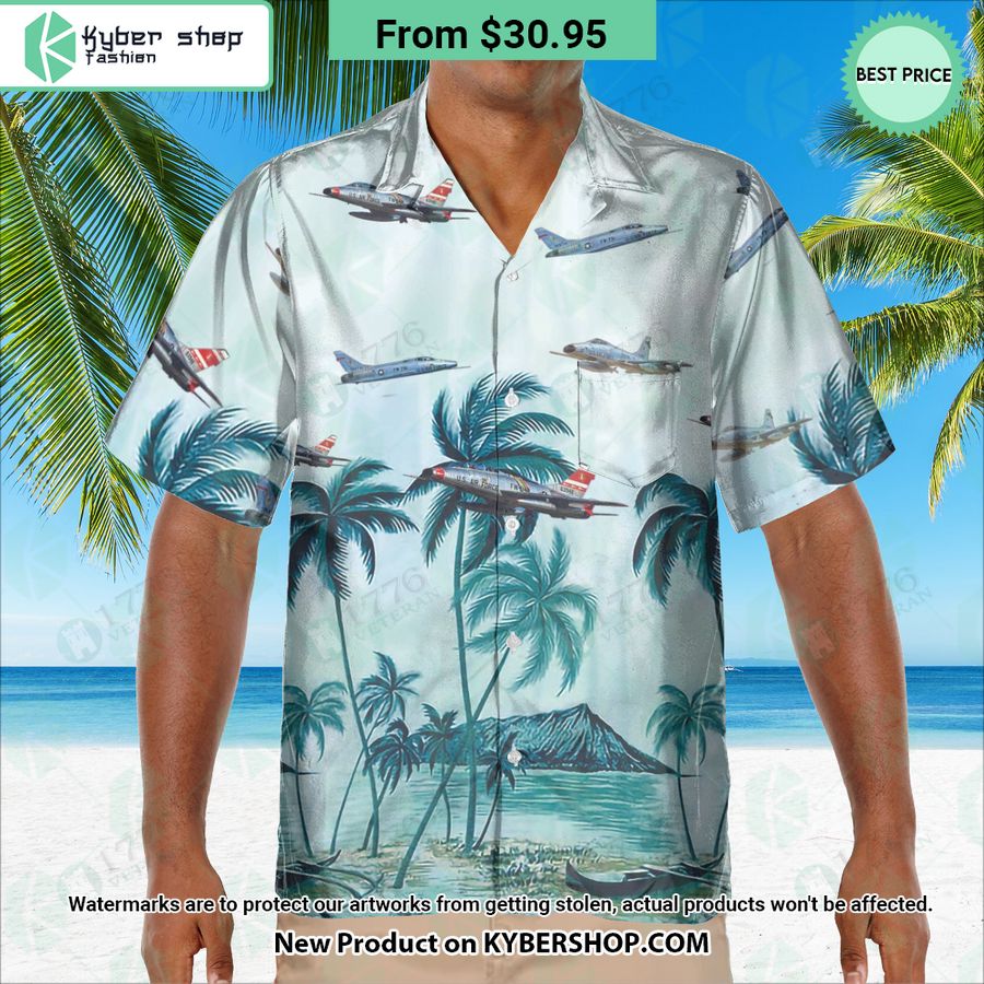 F-100 Super Sabre Palm Hawaiian Shirt