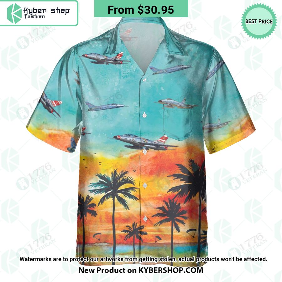 F-100 Super Sabre Sunset Hawaiian Shirt