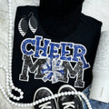 Royal Sequin Cheer Mom Patch Black Everyday Tee