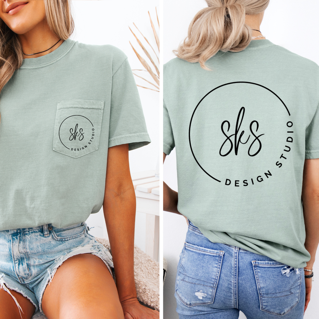 Custom Logo | Unisex Pocket Tee [Comfort Colors]