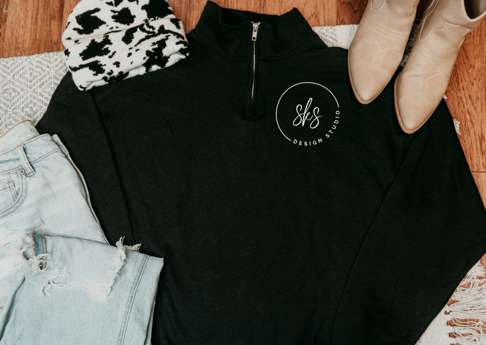 Custom Logo | Unisex Quarter-Zip Sweatshirt [Port & Co]