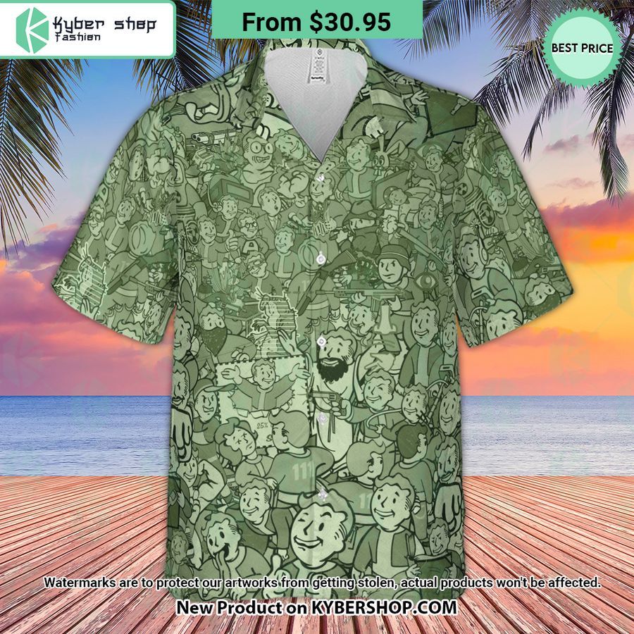Fallout Compilation Maxi Hawaiian Shirt