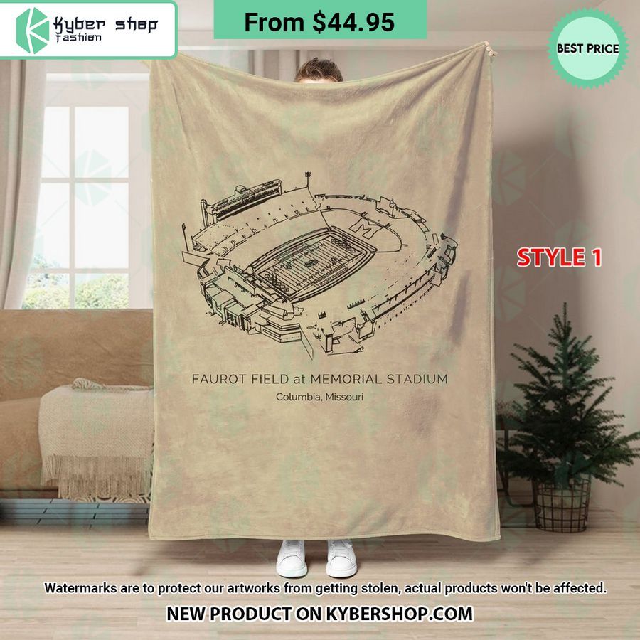 Faurot Field at Memorial Stadium Missouri Tigers Blanket
