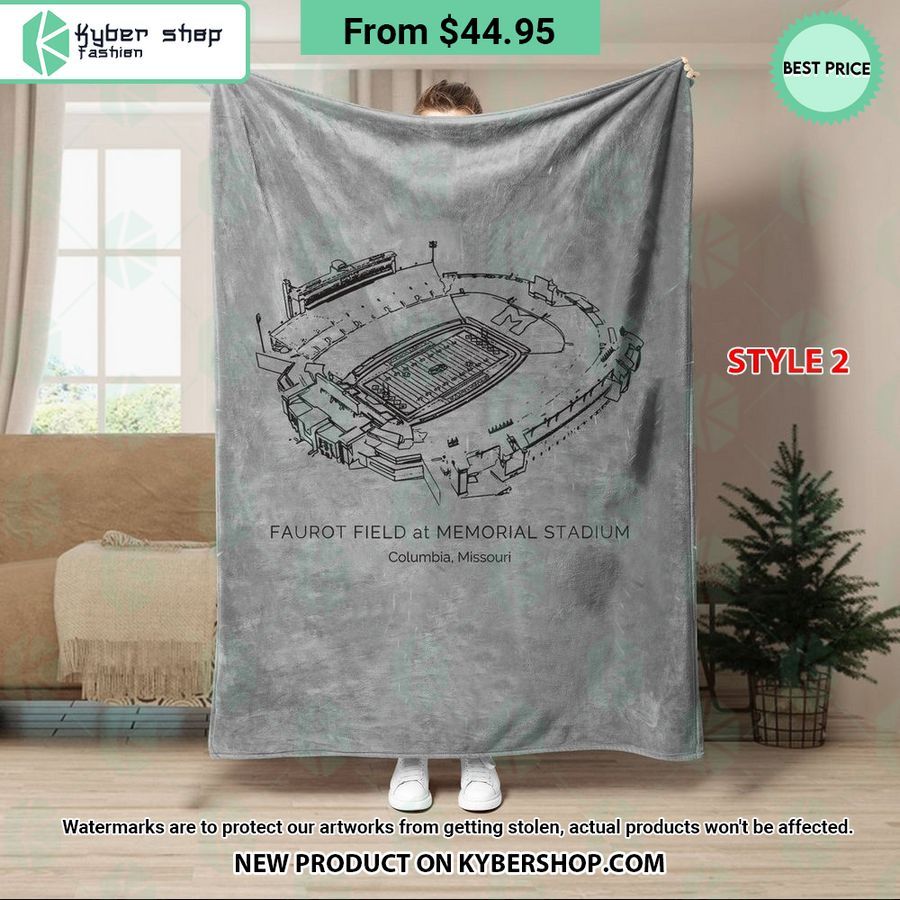 Faurot Field at Memorial Stadium Missouri Tigers Blanket