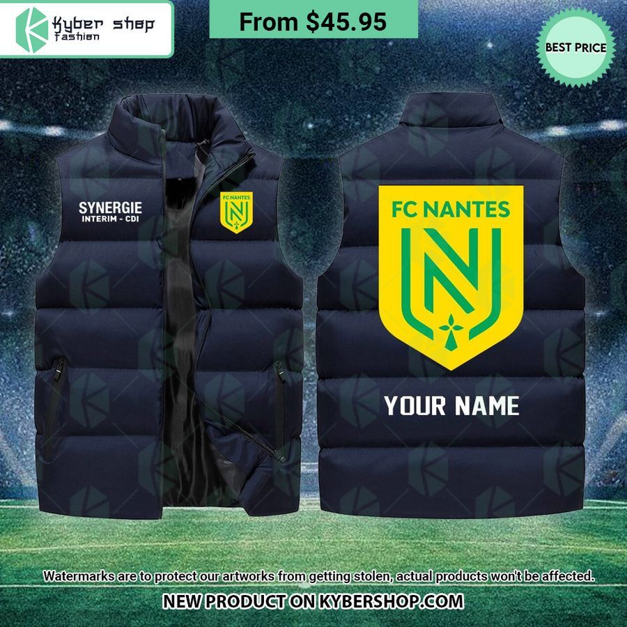 FC Nantes CUSTOM Sleeveless Puffer Down Jacket