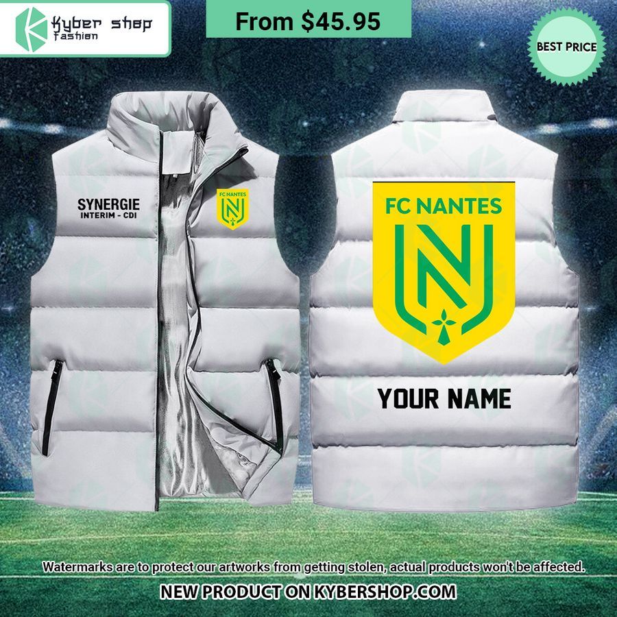 FC Nantes CUSTOM Sleeveless Puffer Down Jacket