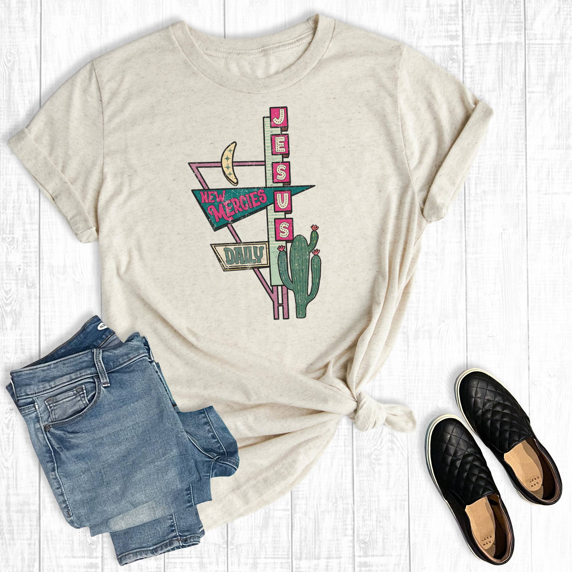 Retro Western Faith New Mercies Graphic Tee