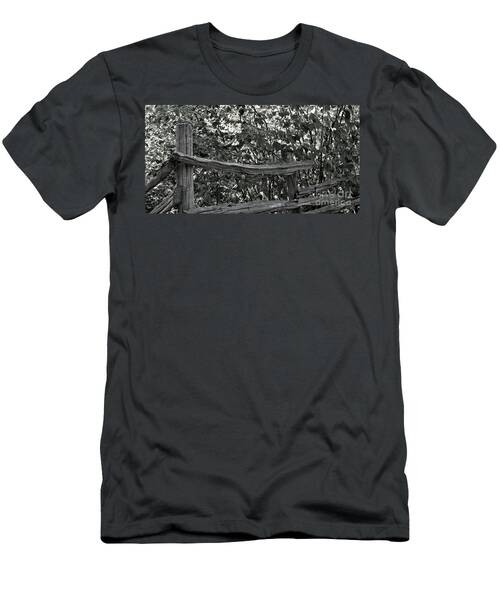 Fence Abstract, In Black And White T-Shirt
