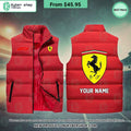 Ferrari F1 CUSTOM Sleeveless Puffer Down Jacket