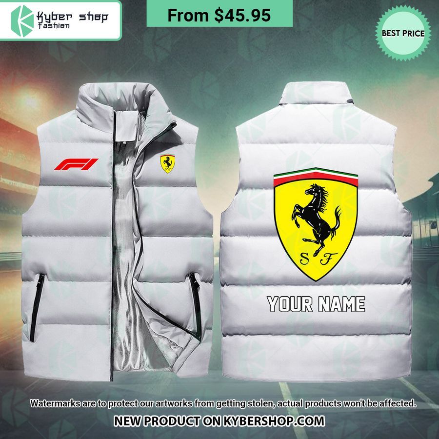 Ferrari F1 CUSTOM Sleeveless Puffer Down Jacket