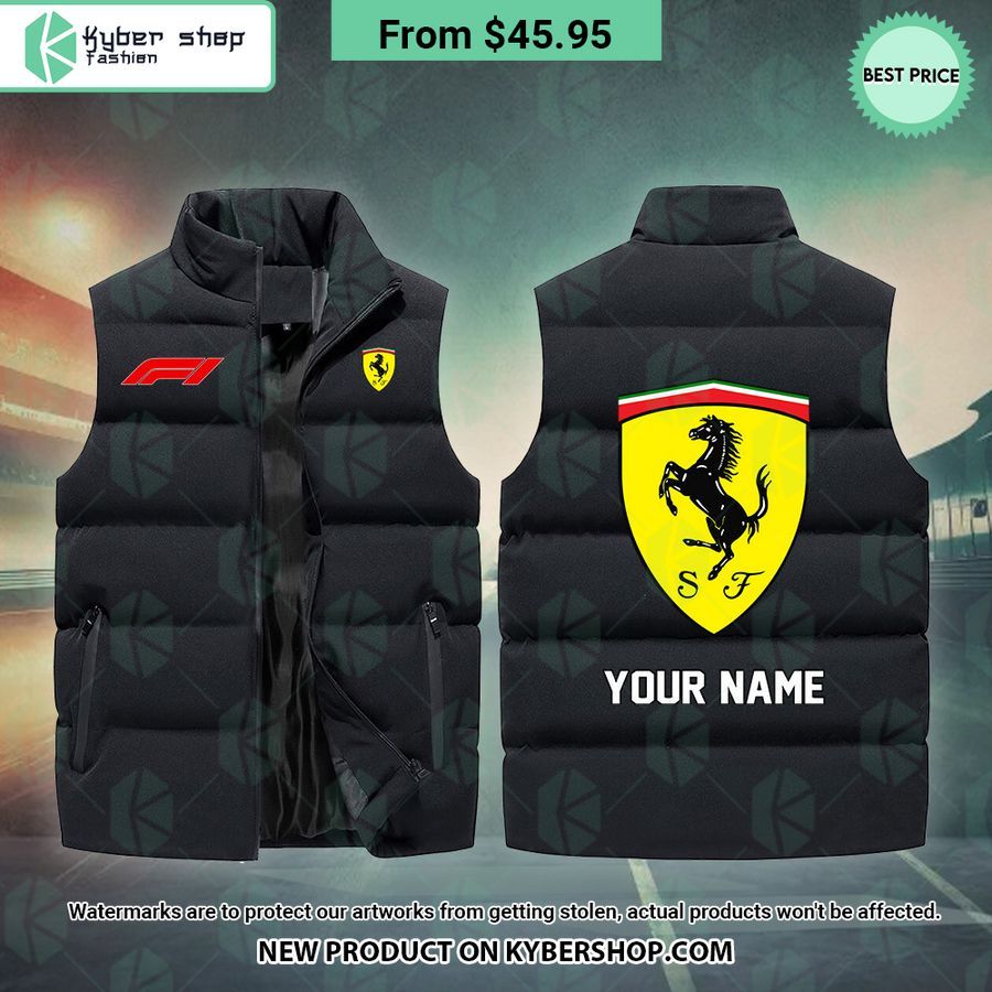 Ferrari F1 CUSTOM Sleeveless Puffer Down Jacket