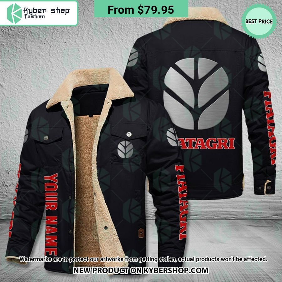 Fiatagri Fleece Leather Jacket