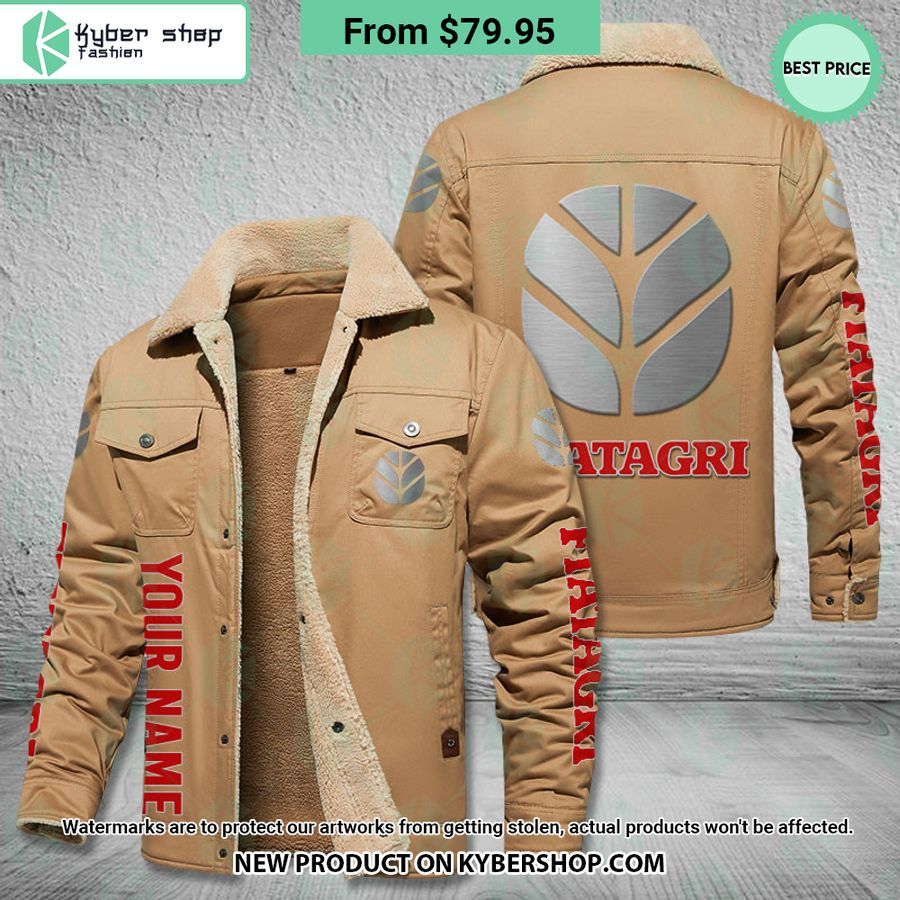 Fiatagri Fleece Leather Jacket