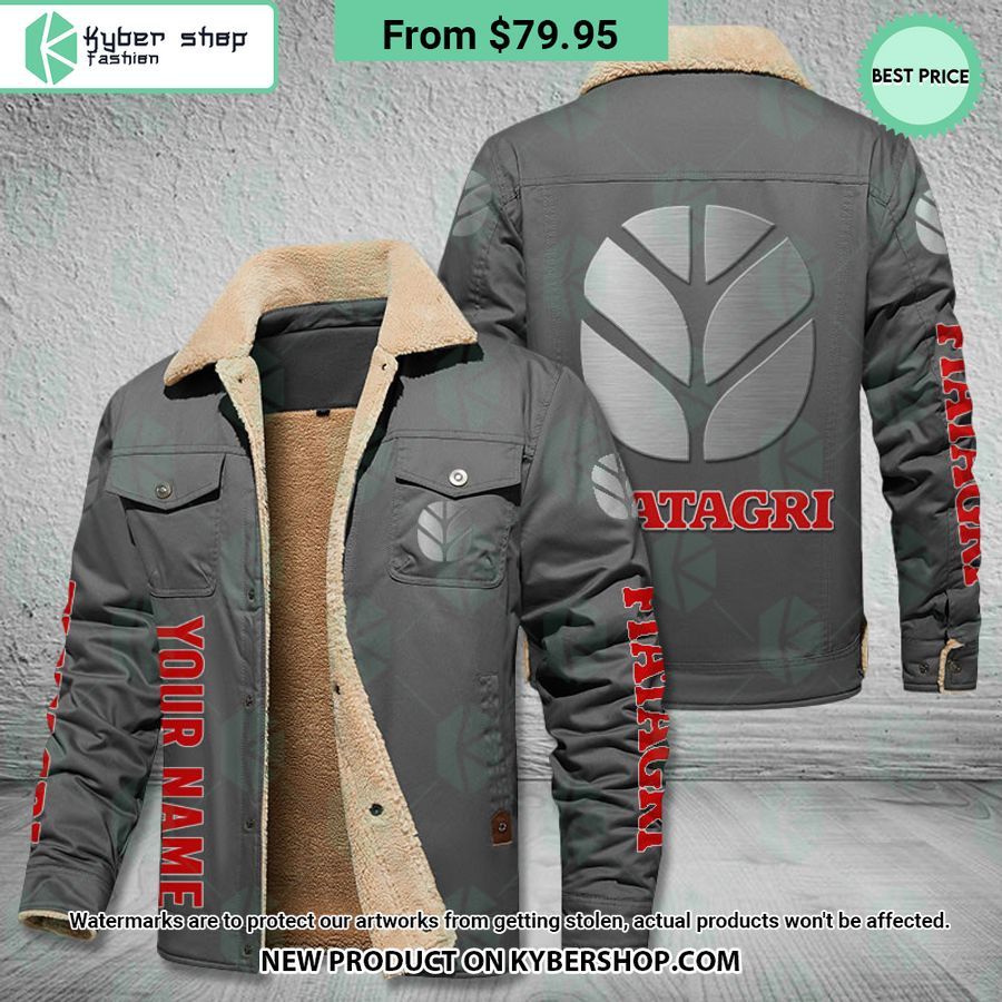Fiatagri Fleece Leather Jacket