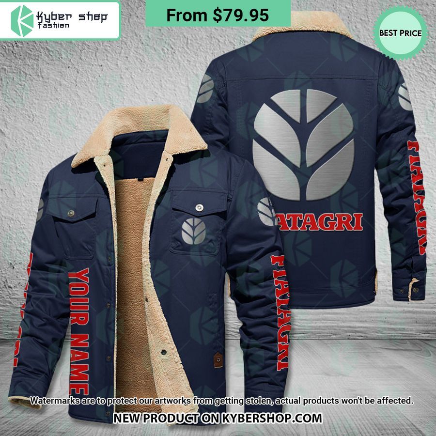 Fiatagri Fleece Leather Jacket